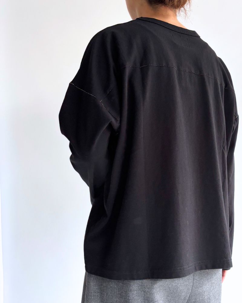 GO Football Long Sleeve T-Shirt in Black