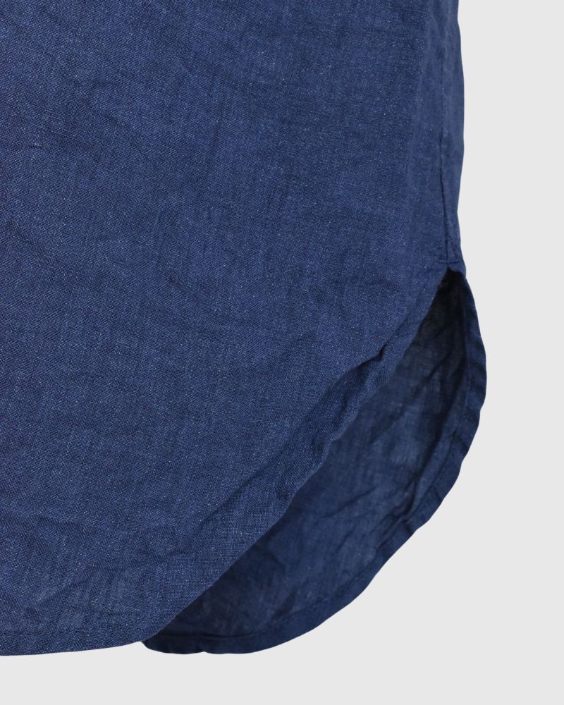 Indigo linen dress in Indigo