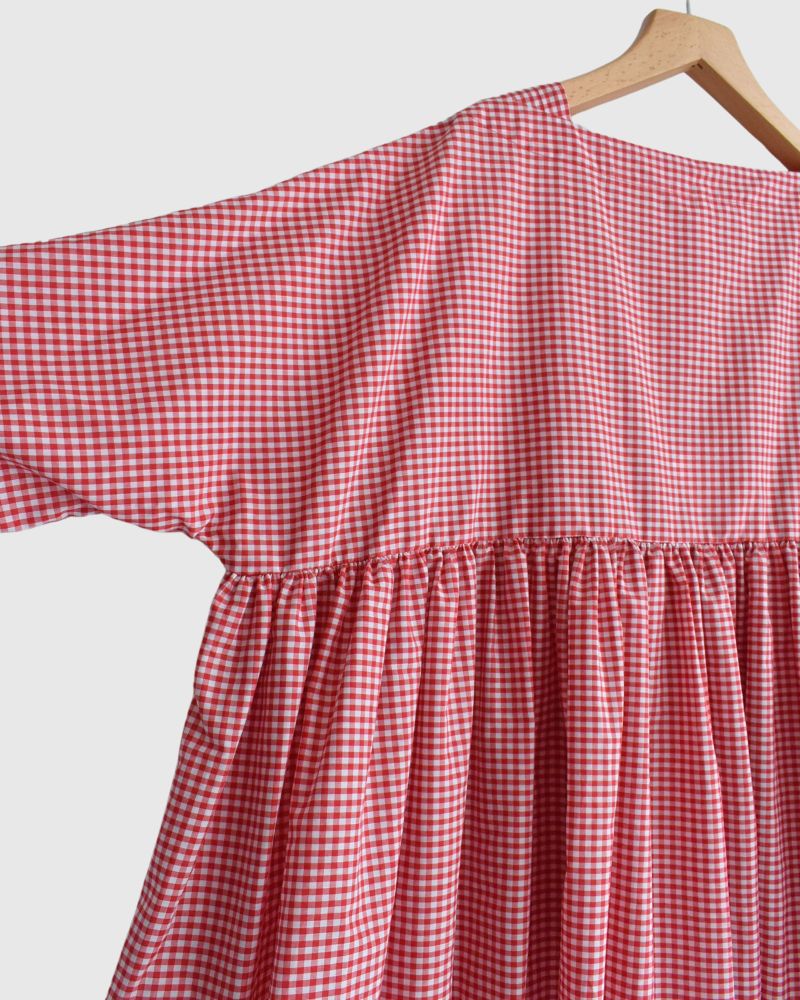 Ruffle Dress in RedGingham
