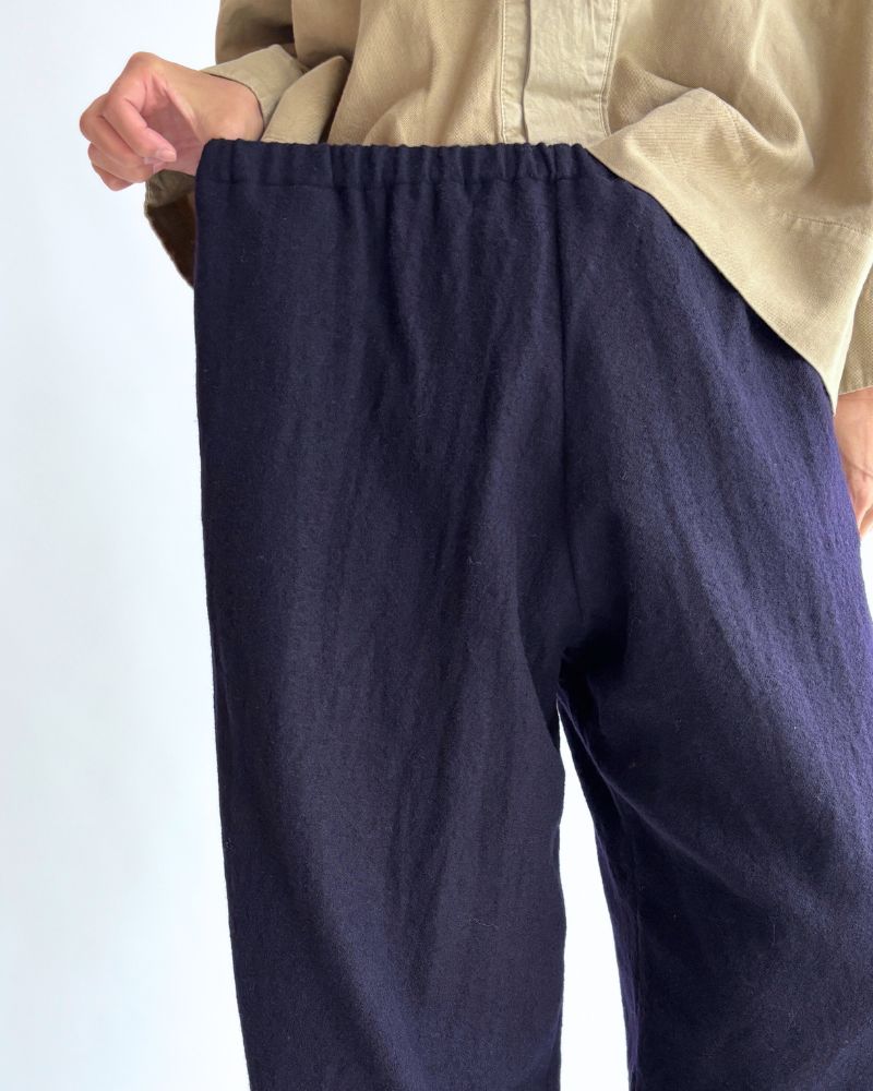 Cocoon Pants (Wool) in Navy