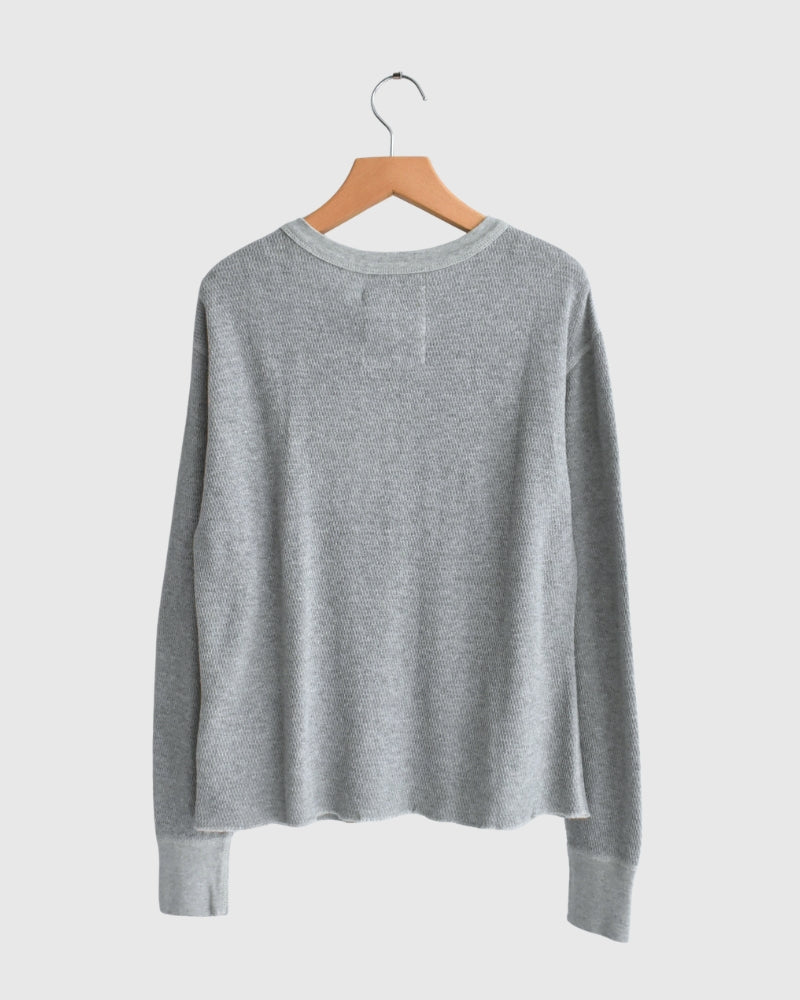 Lame Thermal Remake Cardigan in Gray