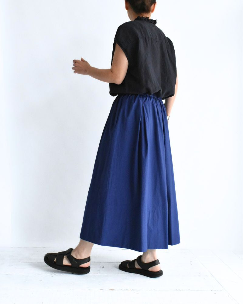 Easy Tuck Skirt in Blue