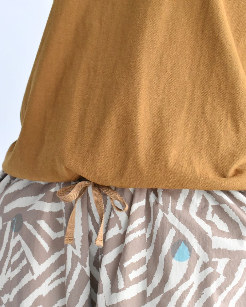 Sleeveless Drawstring T-shirt DarkCamel