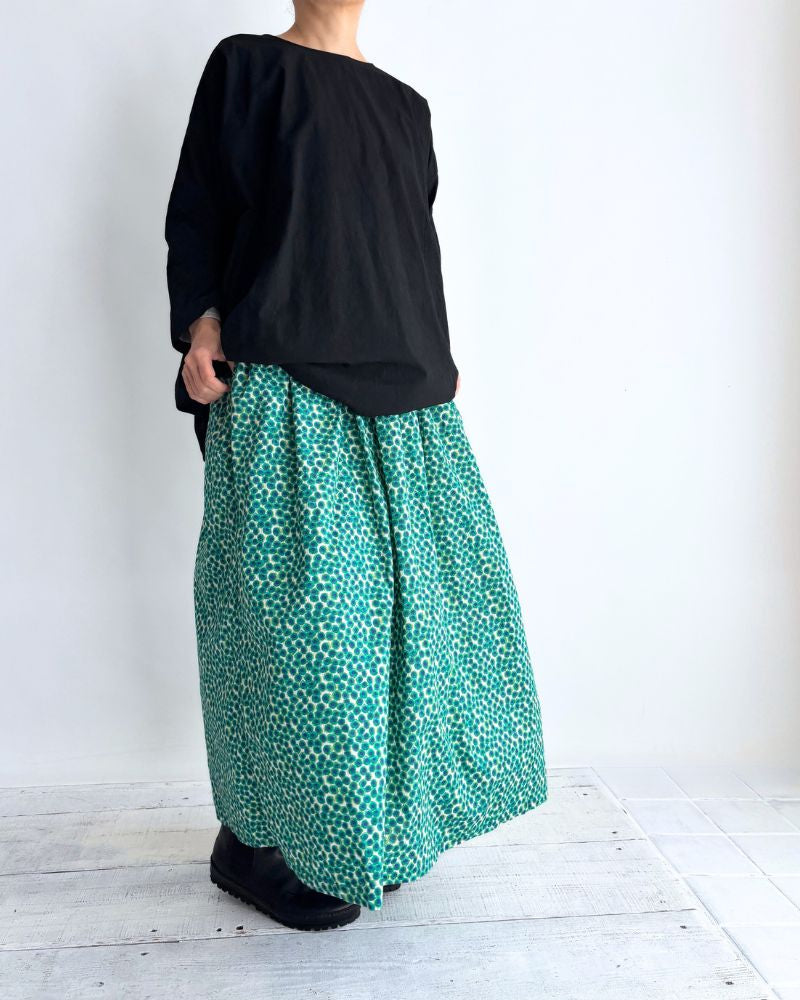 LIBERTY Print Skirt in GreenFlower