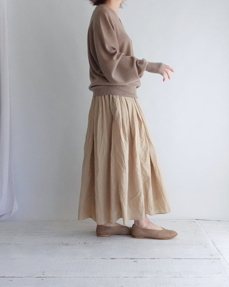 Deep V-Neck Sweater in Mocha