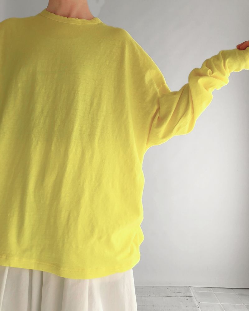 Jersey Loose Pullover in Yellow