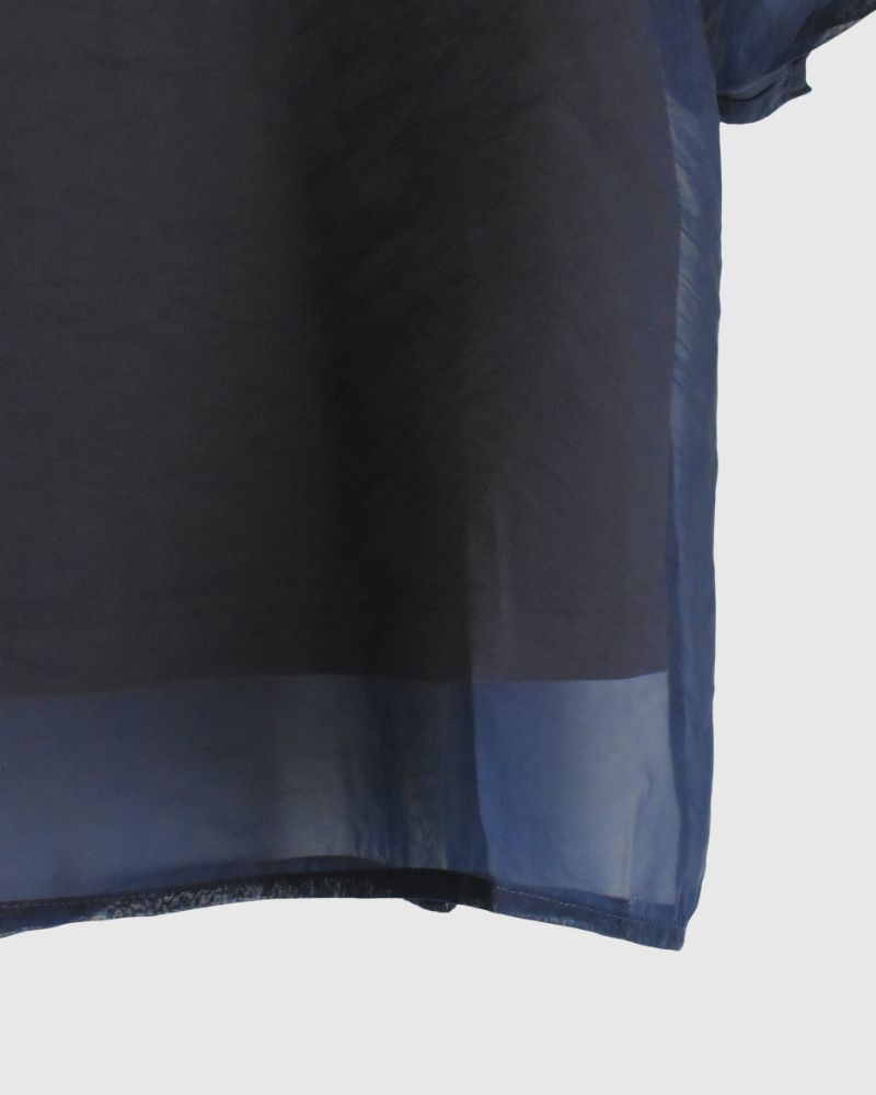 Sheer Layered Top ‘SAN’ in Navy