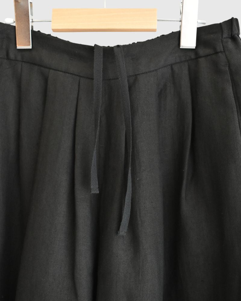 Sarrouel Wide Short Length Pants in Black