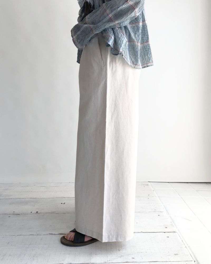 Seamless Side Wide Pants in Natural