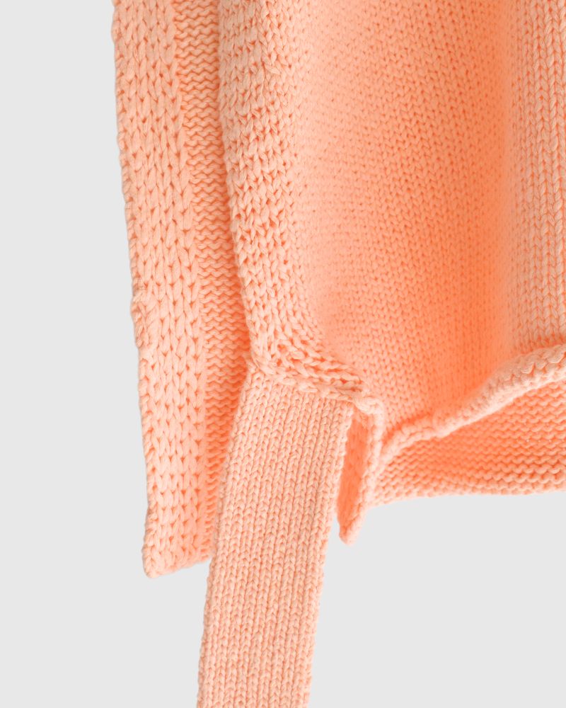 Ribbon knit vest in Pink