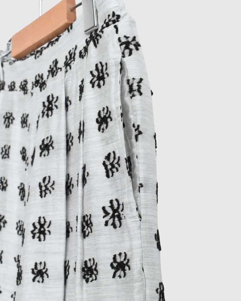 Jacquard Wide Pants in LightGray