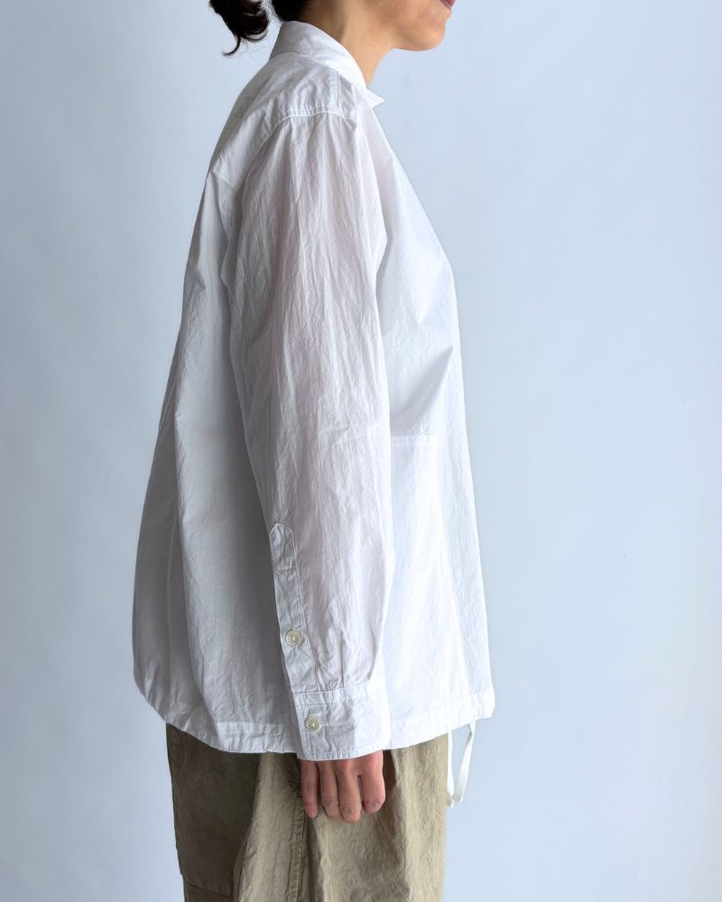 Drawstring shirt in White
