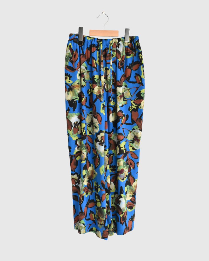 Ipeker Print Easy Pants in BlueBrown