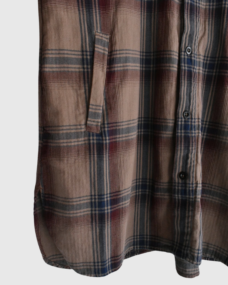 Stand Collar Shirt in Mocha