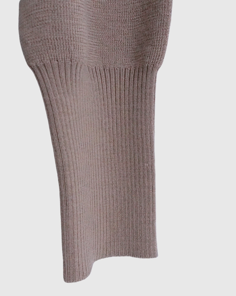 Deep V-Neck Sweater in Mocha