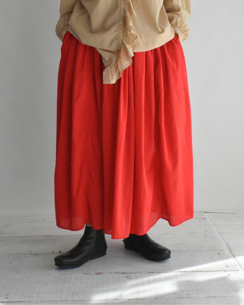 Rajasthan Gathered Skirt in Red