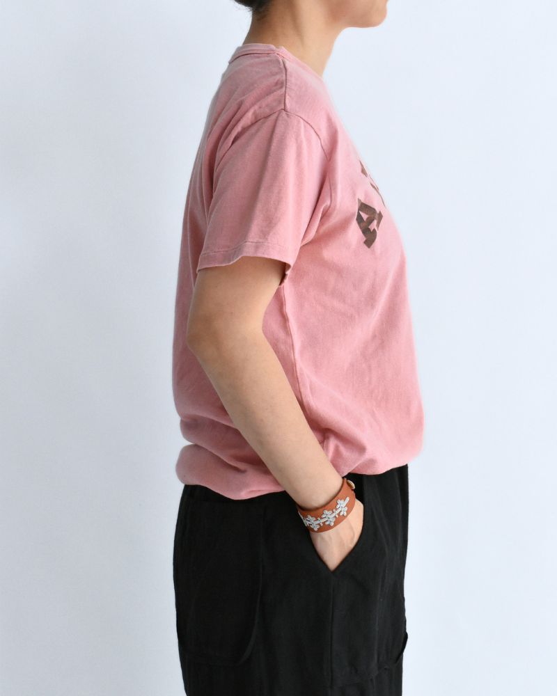 Vintage Cotton Jersey ALL GOOD T-Shirt in Pink