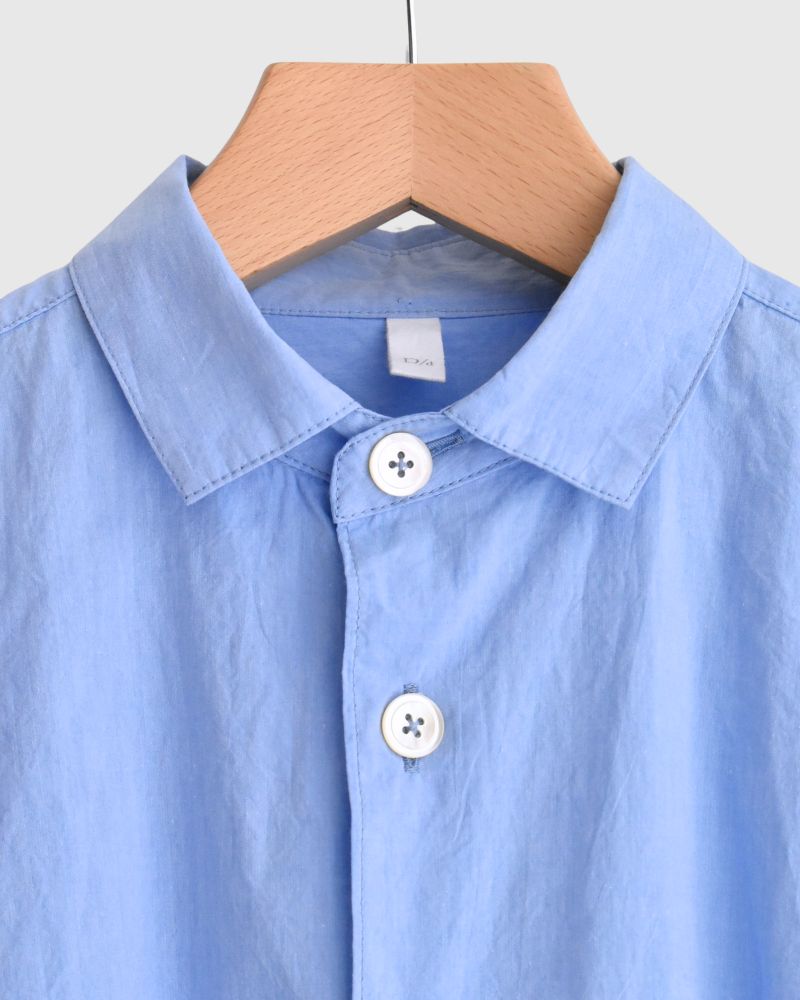 Drawstring shirt in Sax