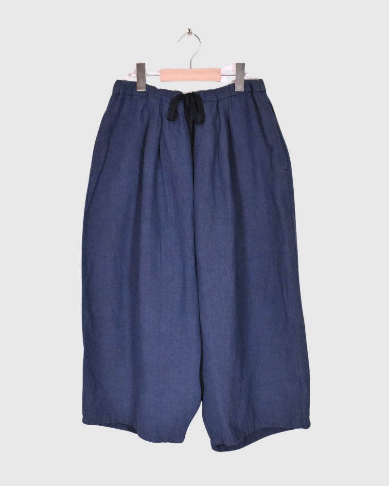 Linen Wide Sarouel Pants