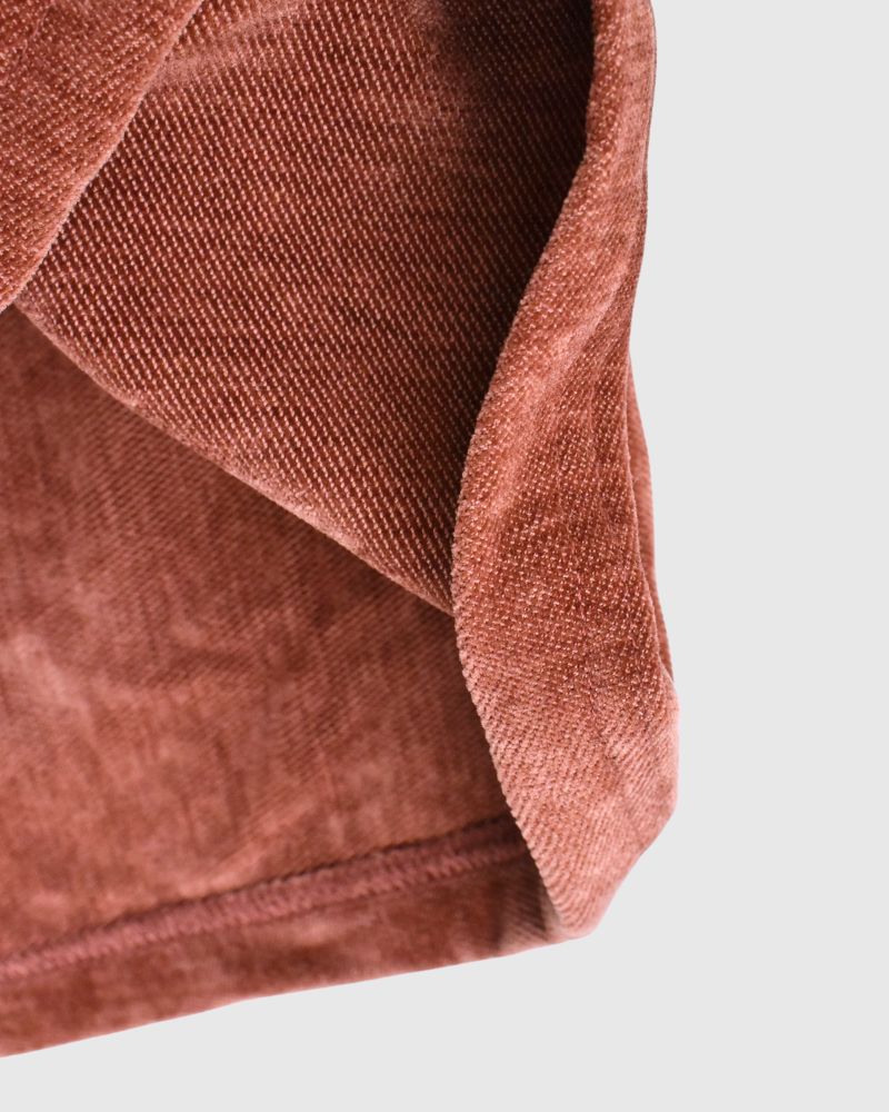 Tuck design skirt 'YELL' in Teracotta