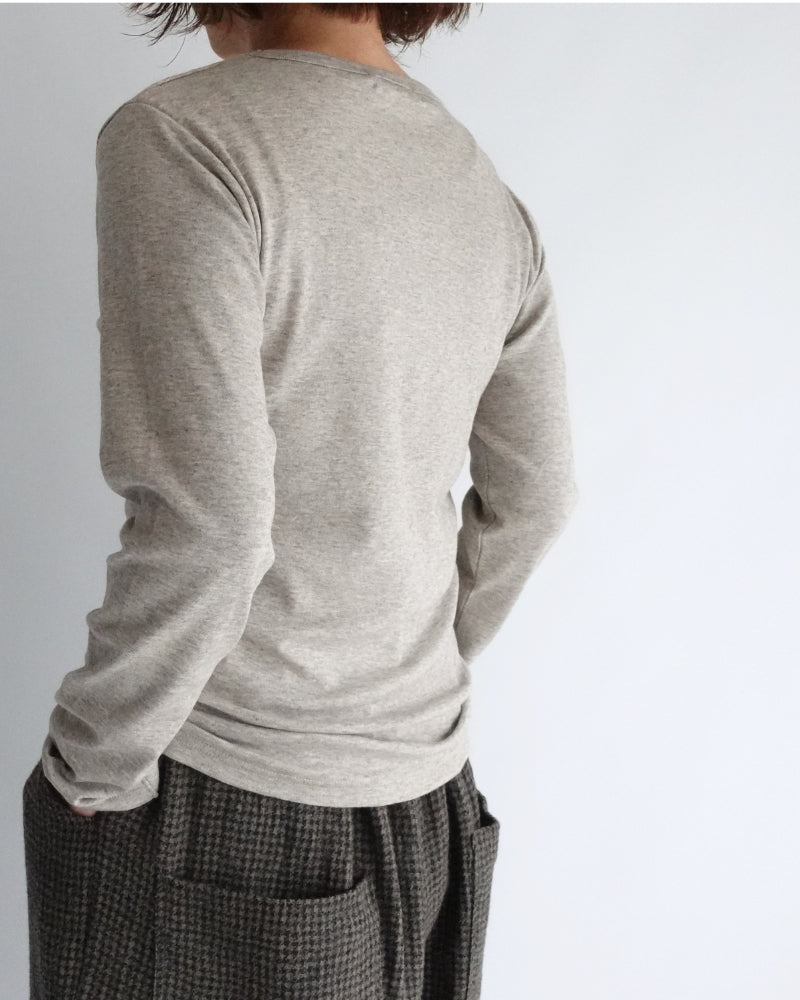 Yak Crew-Neck Pullover in Greige