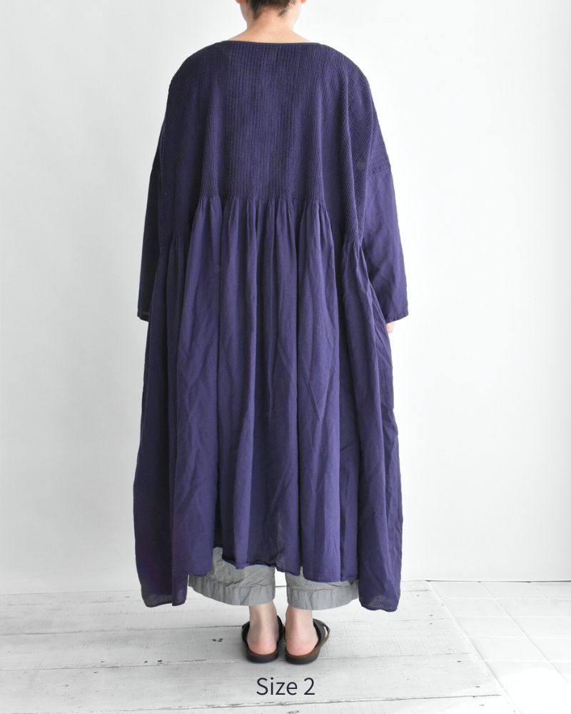 MINI PINTUCK PULLOVER DRESS in Purple