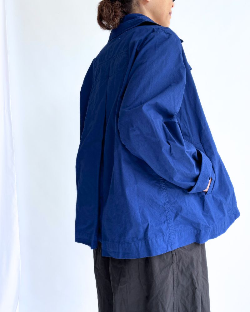 Double Button Short Coat in Nasukon