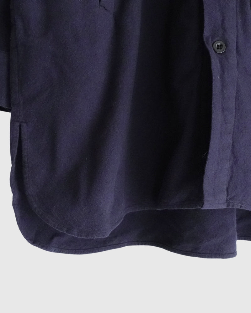 Stand Collar Shirt in Marine