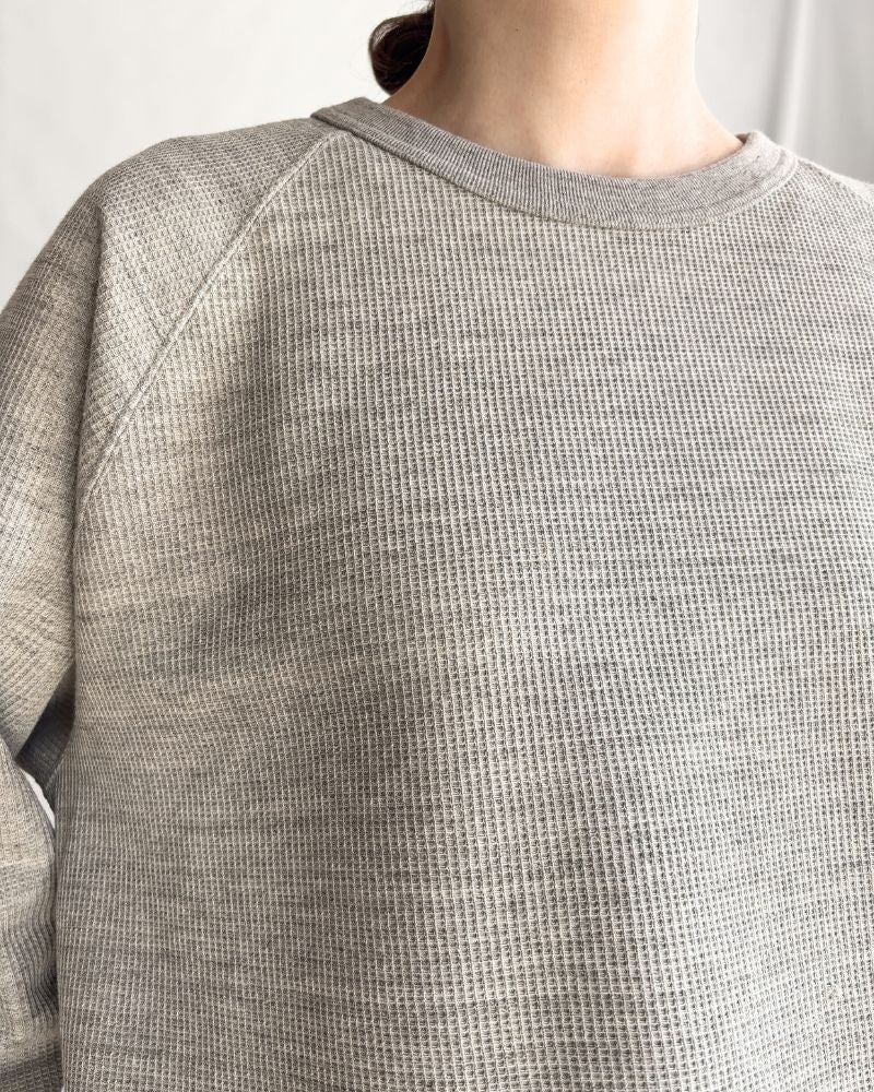 UNDYED Waffle Pullover in Gray