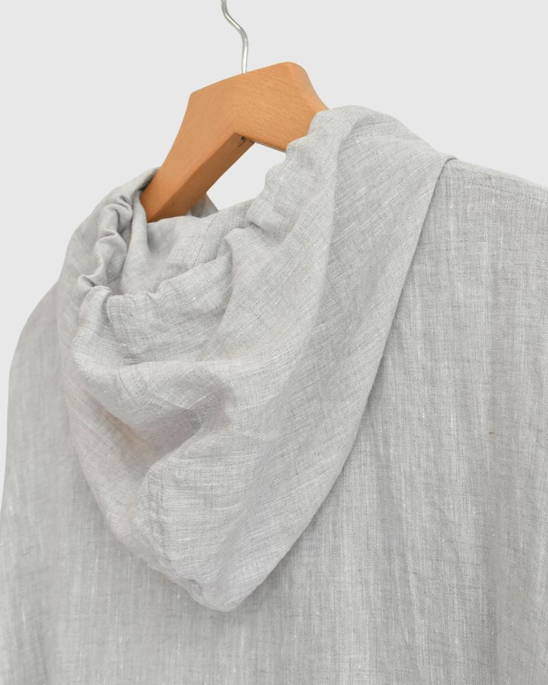 Hoodie Shirt (LINEN) in Natural
