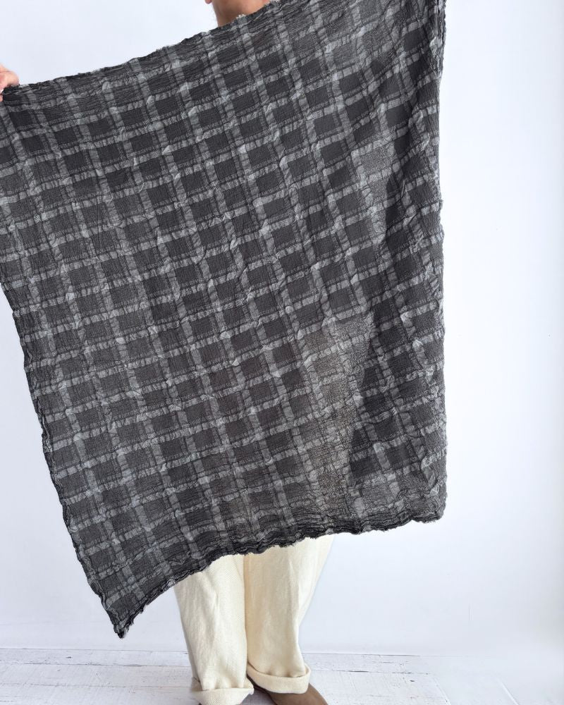 Favorite Check Stole in GrayCheck