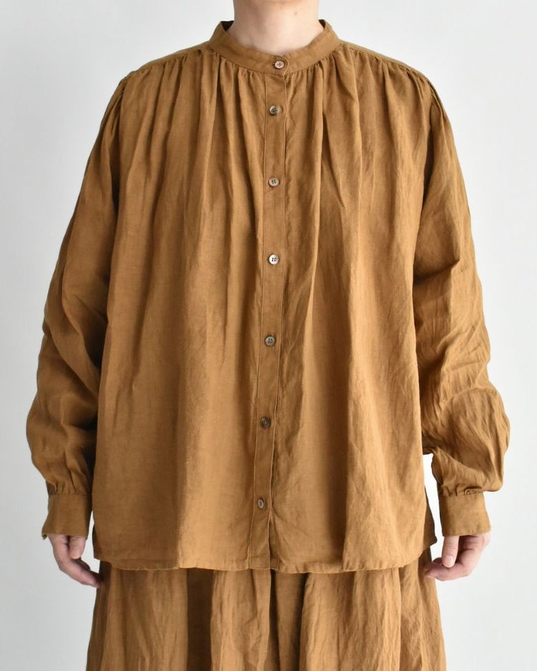 French Linen Shirt in Camel
