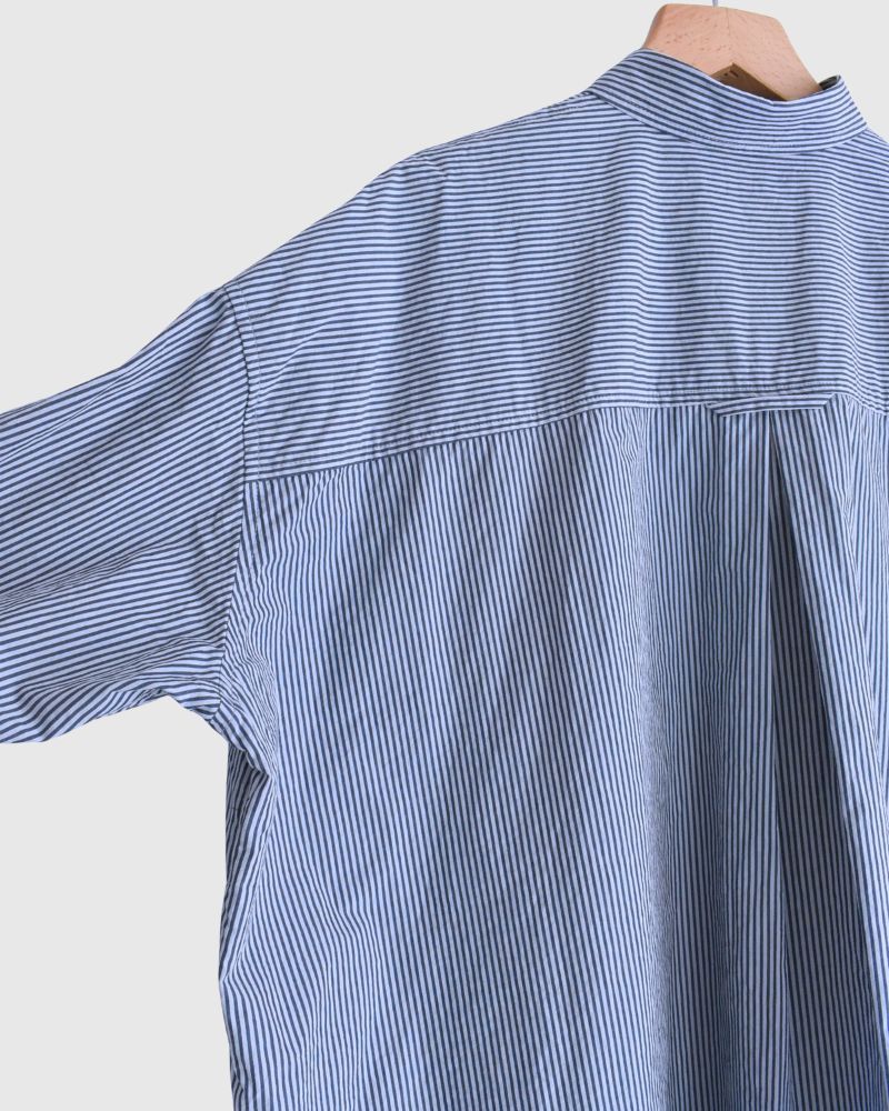 Regular Collar Big Shirt in Sax/Navy