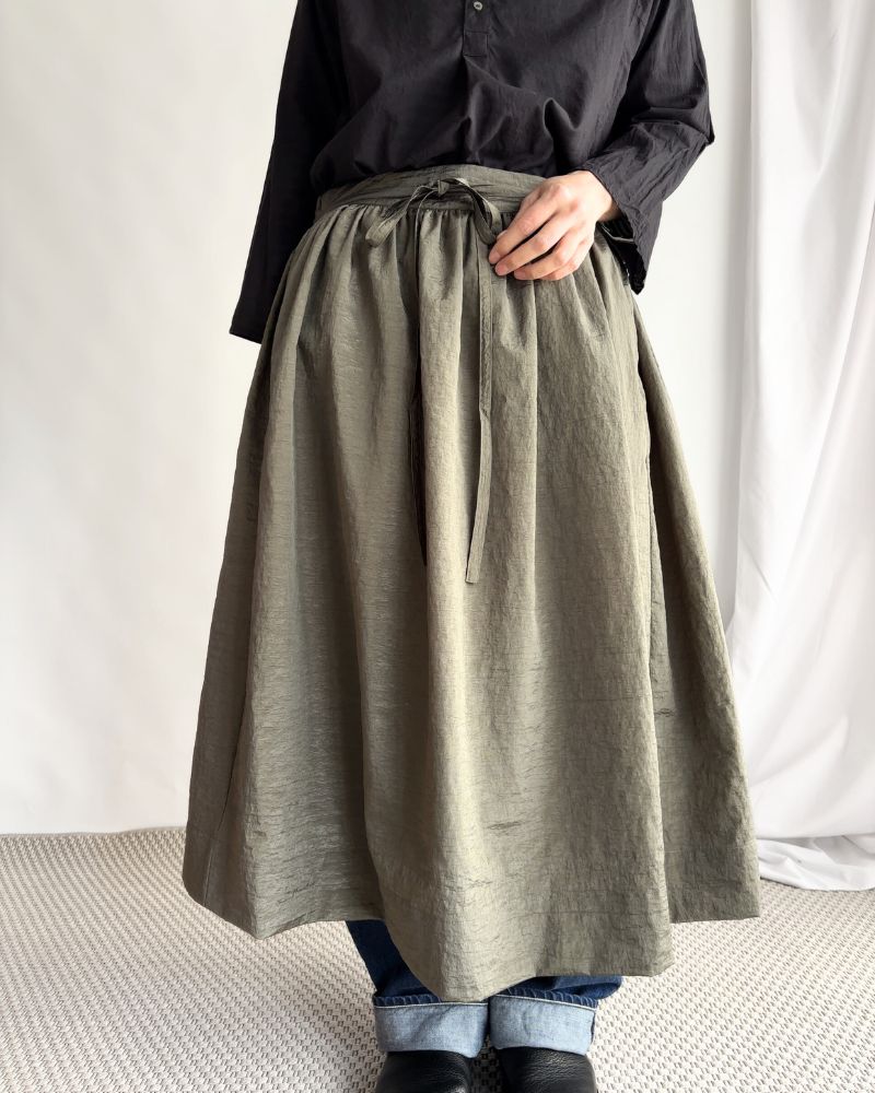 Vintage Cloth Shoulder Strap Skirt in Khaki