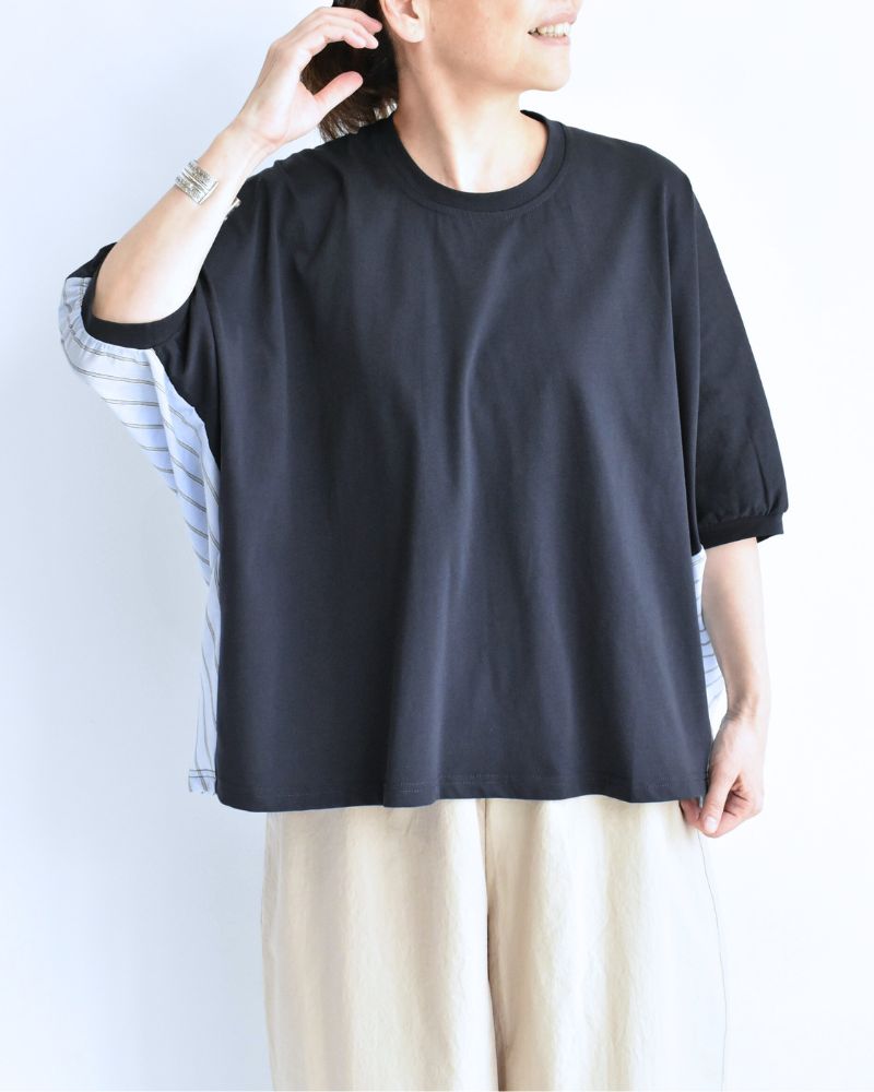 Design combination top 'SALOW' in Navy/Blue