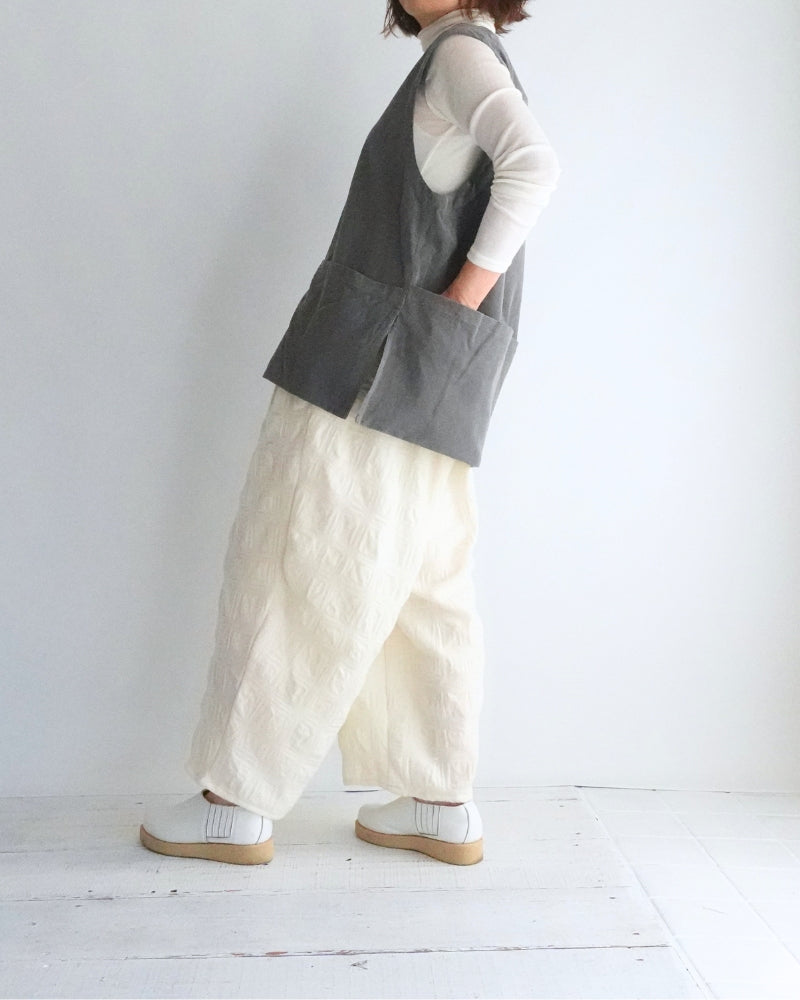 Work Pullover Vest (Corduroy) in Gray