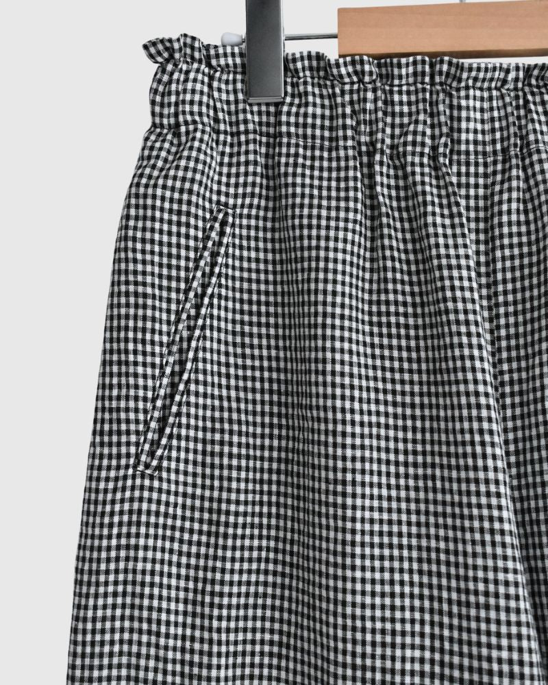 Easy Wide Pants (LINEN) in Black/White