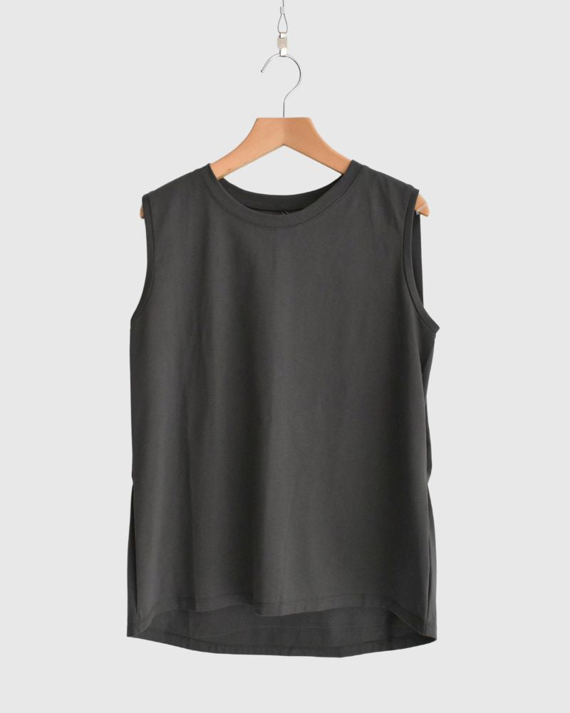 Shoulder Tuck Tank Top in DarkGray