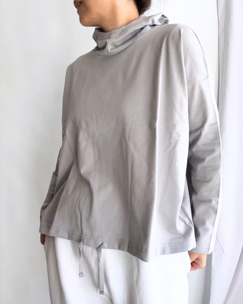 Drawstring Hoodie Pullover in LightGray