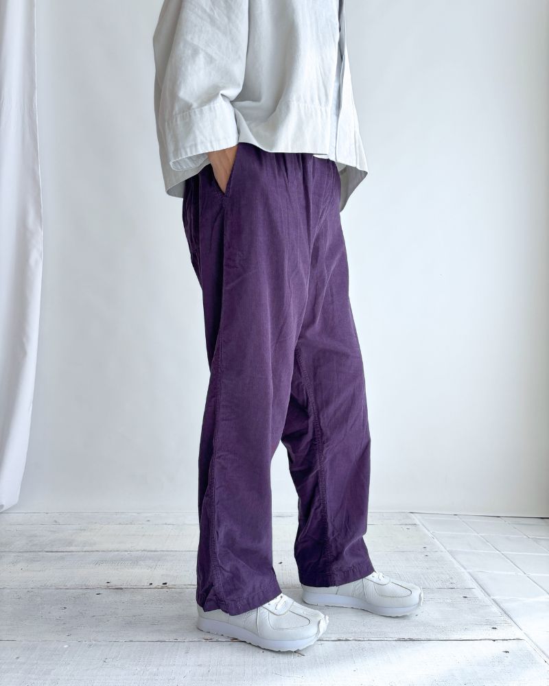 26 WALES CORDUROY OVERDYE EASY PANTS in Purple
