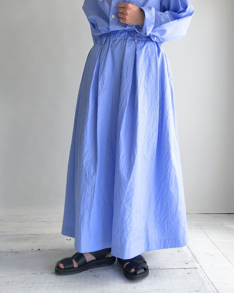 MIRA-CC Tuck Skirt in Sax