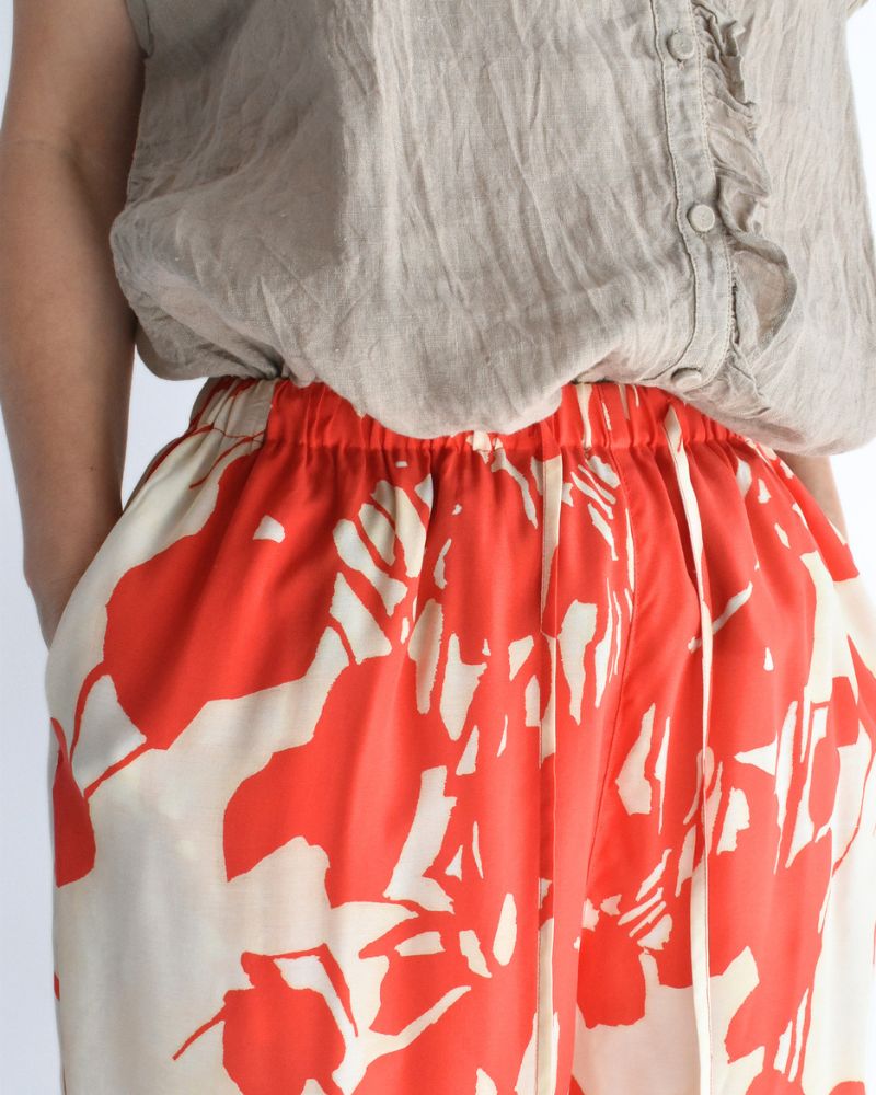 Ipeker Print Easy Pants in Orange