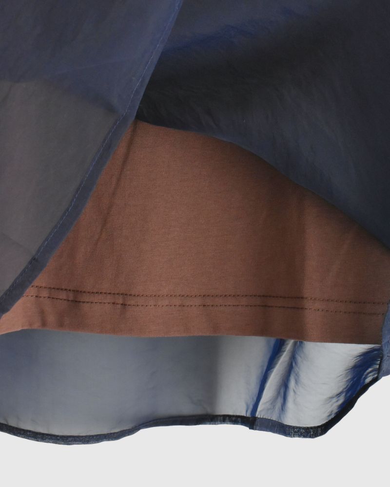 Sheer Layered Top ‘SAN’ in Navy