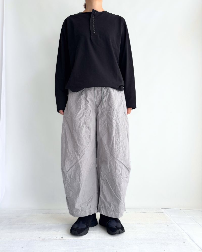 Cotton Silk Pants in Gray