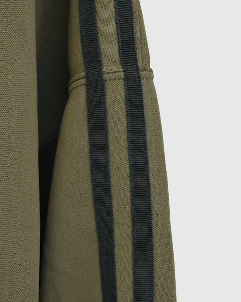 Track Frill Cardigan in Khaki