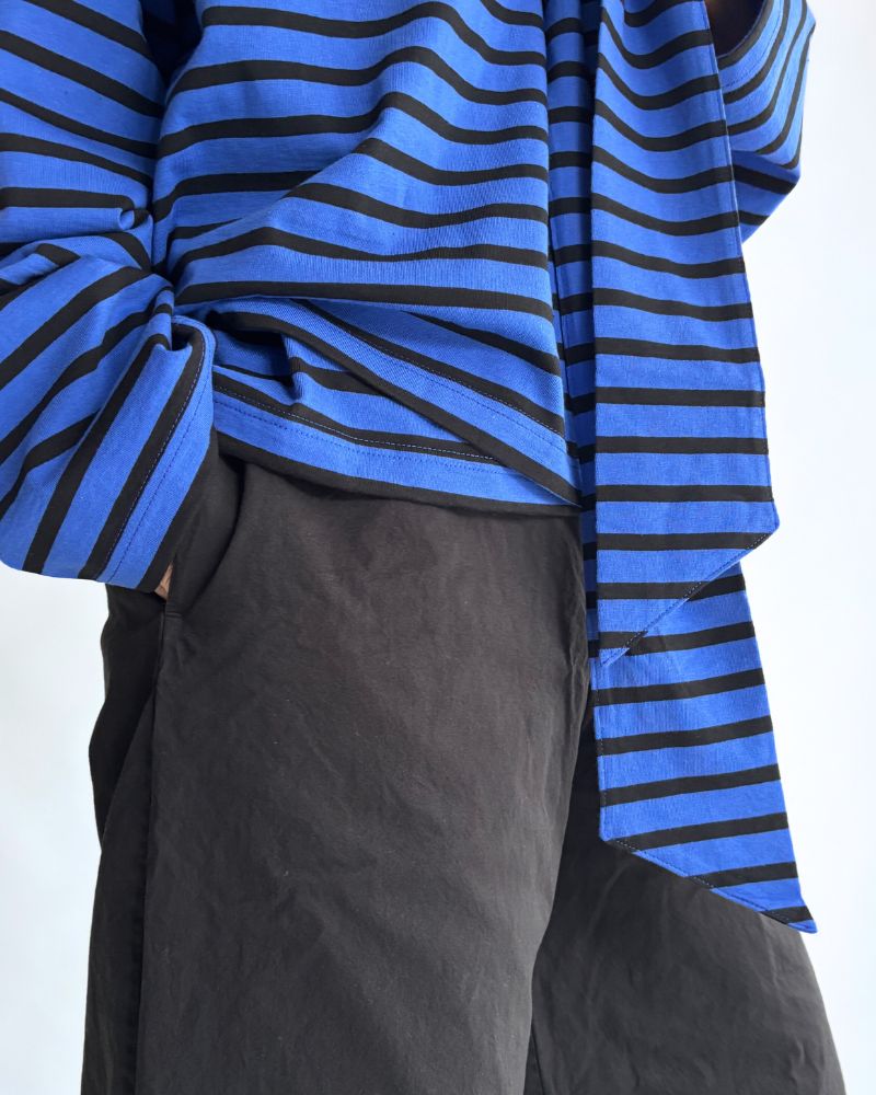 Taco Cotton Border Tie Royal in Navy/Black