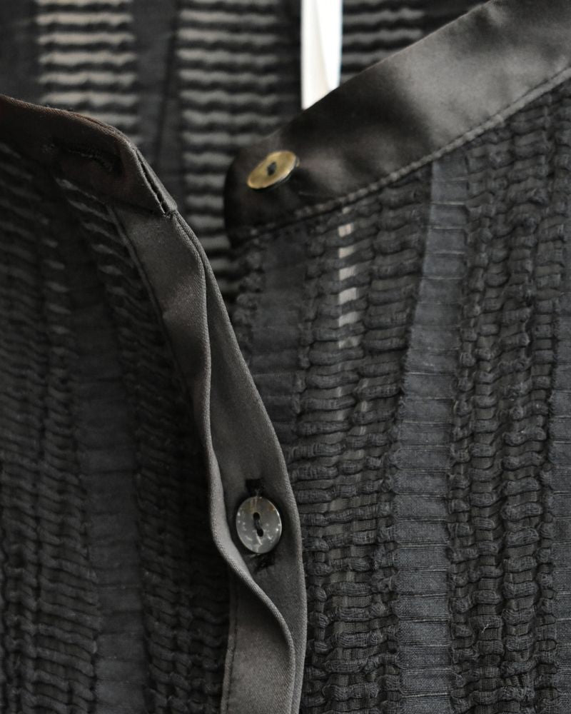 Wide Square Blouse in Black