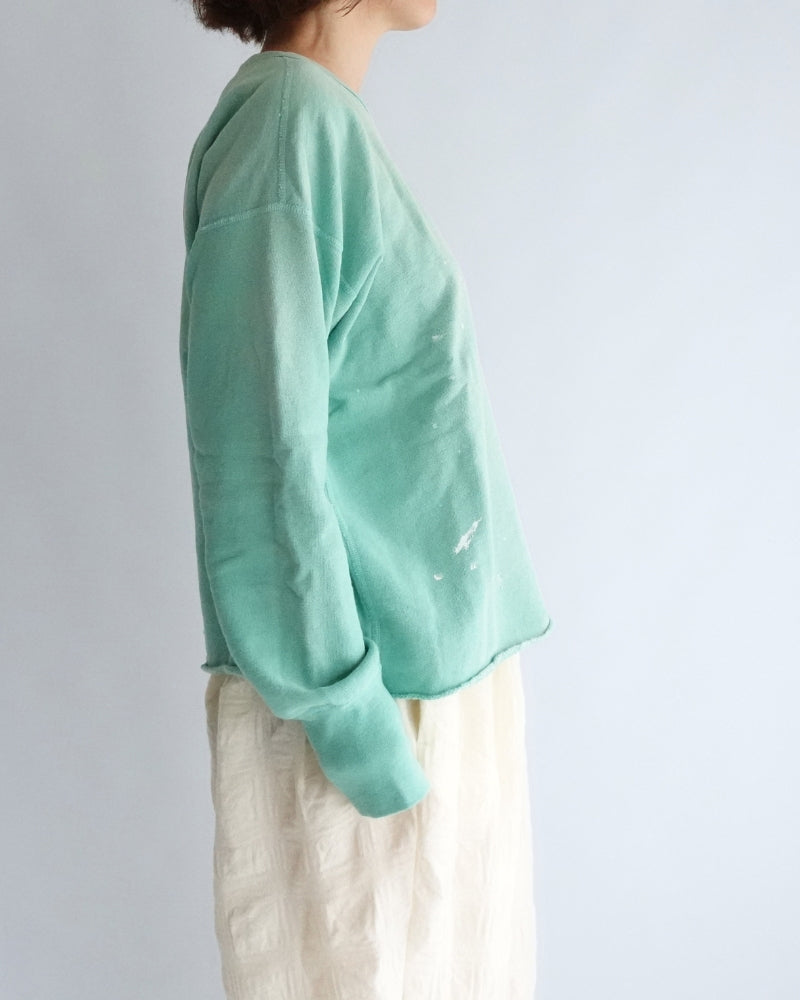 Vintage Sweat Double Gusset Pullover in LightGreen