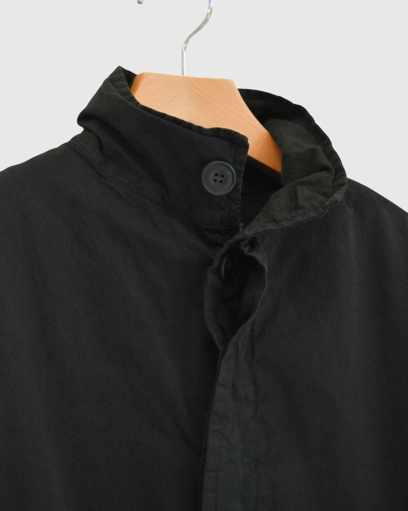 Garment Dye Short Coat in Black