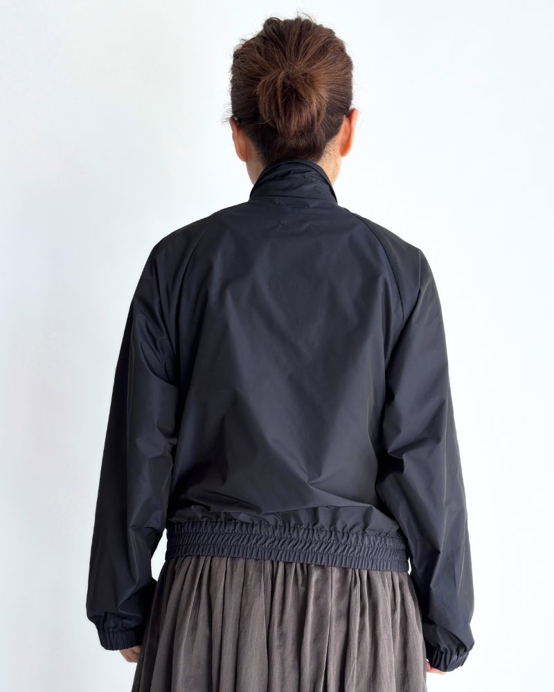 Front Frill Zip-Up Jumper in Navy